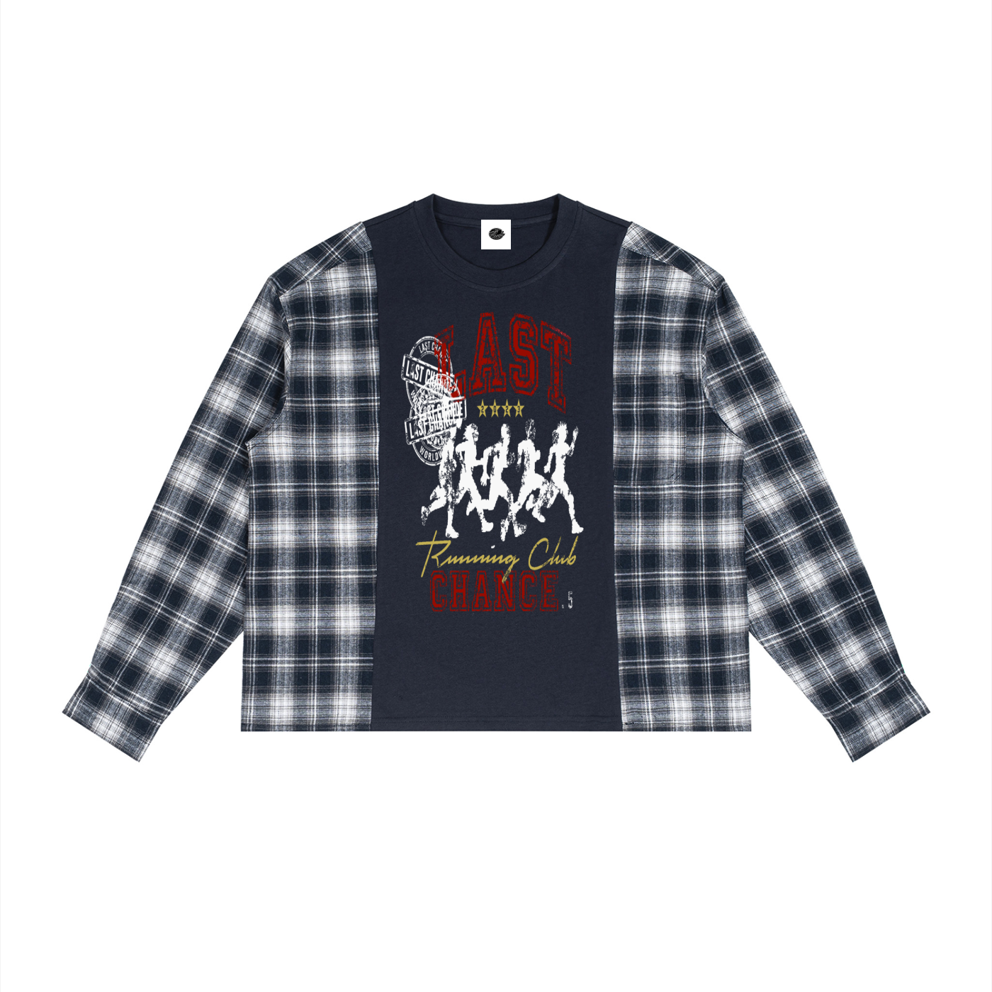 Running club plaid long sleeve